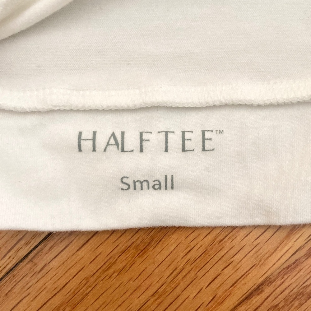 Women’s size small white short-sleeved halftee, women’s modest layering piece - Picture 3 of 3